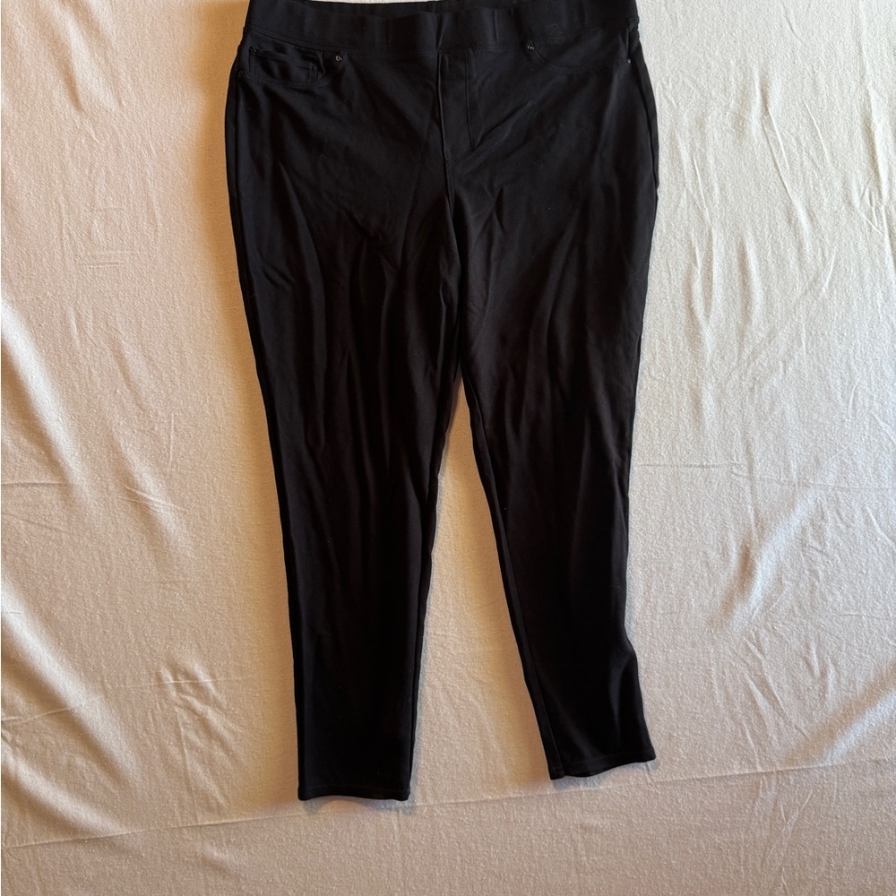 Seven7 Women Size XXL Classic Black Pants Leggings - Picture 1 of 5